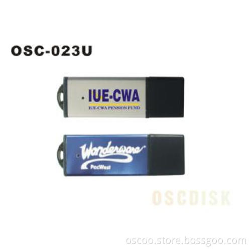 Aluminum usb flash pen drive with light